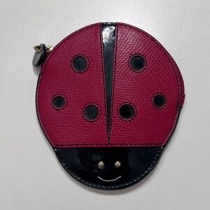 Y2K Rare Coach Ladybug Coin Purse - Red and Black F83330